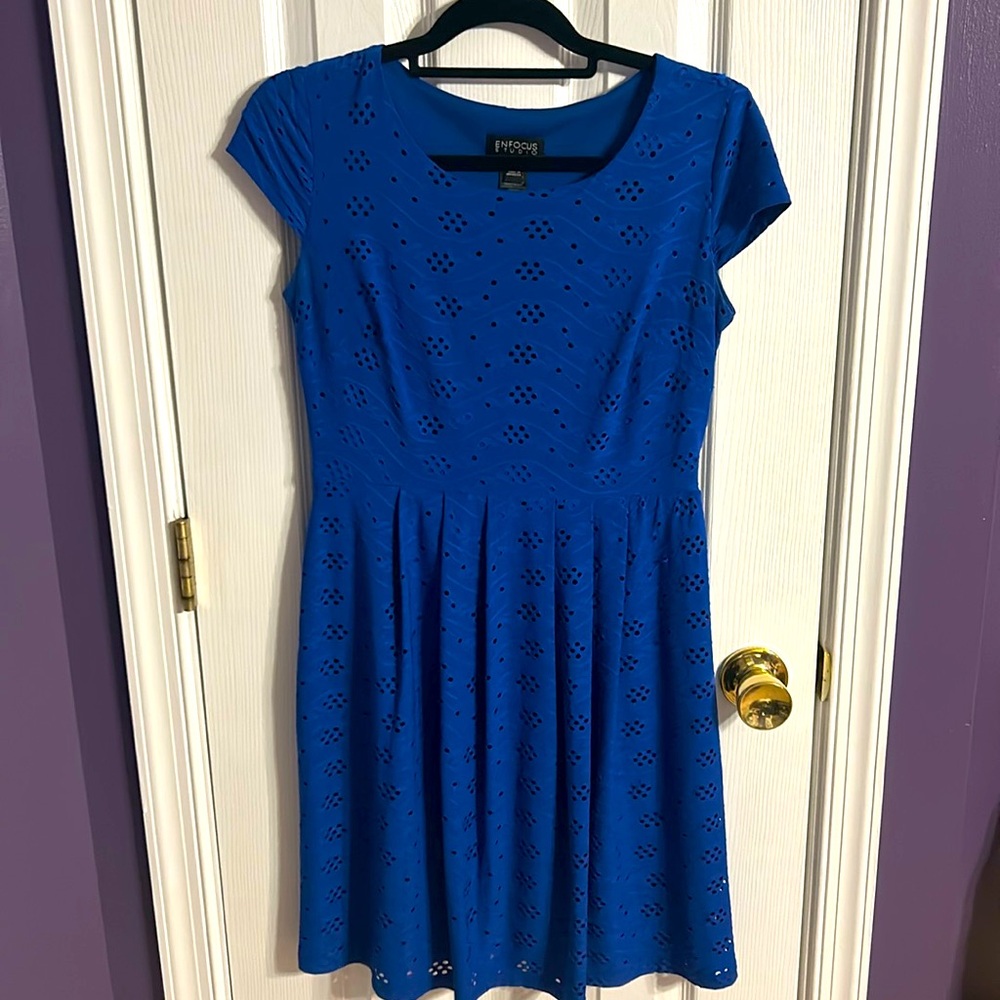 NWOT Blue dress with cap sleeves